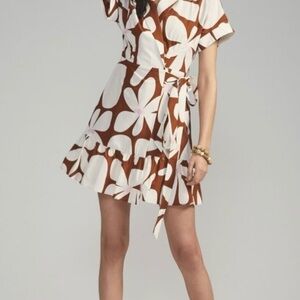 Anthropologie NWT Hutch Thea Mod Floral Wrap Dress